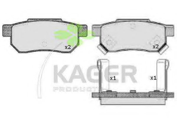 KAGER 35-0299 Brake Pad Set, disc brake